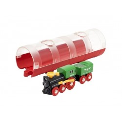 TRENO A VAPORE CON TUNNEL pista dei treni BRIO trenino 33892 in legno e plastica WORLD steam train and tunnel 3+ BRIO - 1