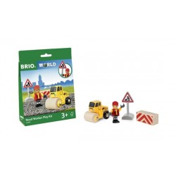 KIT DA LAVORO CON OPERAIO STRADALE treni in legno BRIO trenino 33899 road worker play kit WORLD età 3+ BRIO - 1