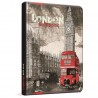 QUADERNO A4 a quadretti 5M LONDON Londra BUS brossura copertina rigida Notebook cm 30x22 Seven Metropol SEVEN - 1