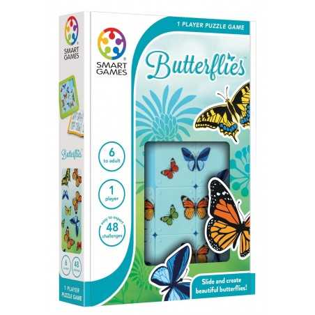 BUTTERFLIES scorri e crea farfalle SMART GAMES gioco da viaggio 60 SFIDE rompicapo GIOCO EDUCATIVO età 6+ Smart Games - 1