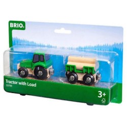 TRATTORE CON CARICO 2019 trenino BRIO WORLD treni in legno e plastica 33799 TRACTOR WITH LOAD età 3+ BRIO - 1