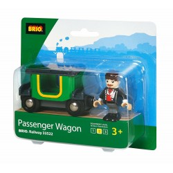 ANTICA CARROZZA PASSEGGERI passenger wagon BRIO WORLD treni in legno e plastica 33522 trenino 3+ BRIO - 1