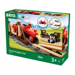 SET TRENO A VAPORE steam engine set BRIO WORLD in legno e plastica 33030 trenino LOCOMOTIVA età 3+ BRIO - 1