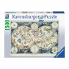 PUZZLE ravensburger MAPPA DEL MONDO DI ANIMALI FANTASTICI original quality 1500 PEZZI 80 x 60 cm Ravensburger - 1