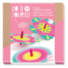 TROTTOLE FIORI 4 spinner 18 MODELLI da colorare DJECO kit artistico DJ07940 età 5+