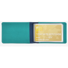 CREDIT CARD HOLDER porta carte AZZURRO schermato RFID BLOCKING con elastico LEGAMI