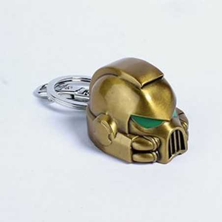 PORTACHIAVI Warhammer 40k Keyring Space Marine MKVII Helmet Gold metal