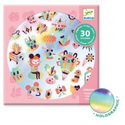 30 ADESIVI arcobaleno LOVELY RAINBOW nuvole OLOGRAFICI multicolor DJECO stickers DJ09264 età 4+ Djeco - 1