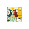 CARTE DA PIEGARE kit artistico UCCELLI gioco DJECO creativo DJ09443 carta plissettata BIRDS età 7+