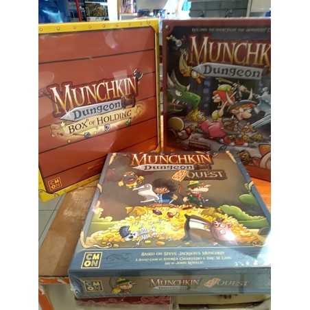 MUNCHKIN DUNGEON Kickstarter edition with Side Quest and Box of Holding COOLMINIORNOT - 1