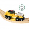 VAGONE RIPARA ROTAIE track repair vehicle BRIO WORLD treni in legno 33897 con luci MANUTENZIONE età 3+
