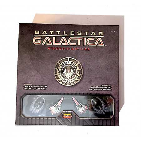 BATTLESTAR GALACTICA starship battles ARES gioco da tavolo SCATOLA AMMACCATA età 13+ Asmodee - 1