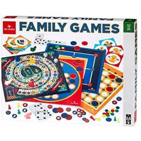 FAMILY GAMES set TANTI GIOCHI in cartone DAL NEGRO classico 4 TABELLONI DOPPI età 6+