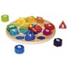 CLOCK & BLOCKS gioco in legno DAL NEGRO forme ad incastro OROLOGIO età 3+