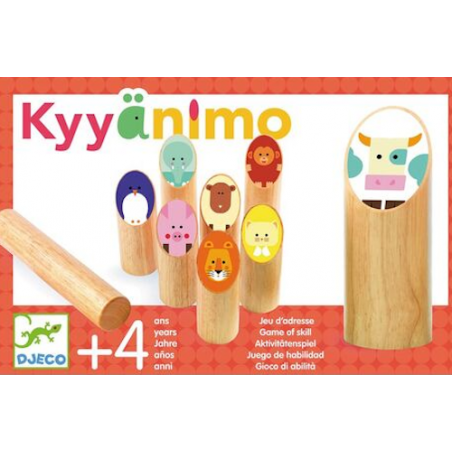 KYYANIMO gioco finlandese DJECO abilità DJ02040 animali IN LEGNO età 4+