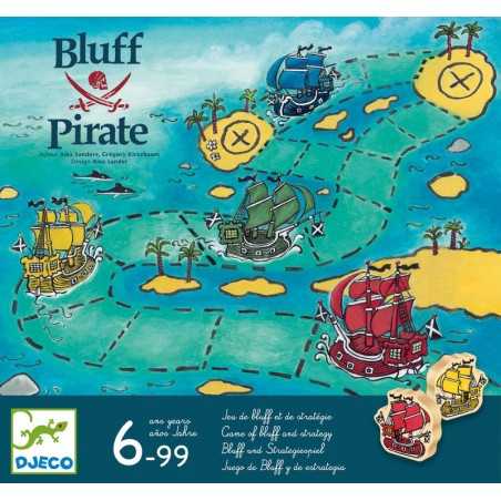 BLUFF PIRATE gioco da tavolo DJECO pirati DJ08417 strategico PEDINE IN LEGNO età 6+