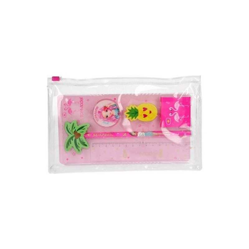 Acquista 5 pz/set Set di Cancelleria Regali per Bambini Nuovo Pacchetto Regalo Semestre Alunni Matita Gomma Temperamatite Righello Studente in Italia a partire da 0.85