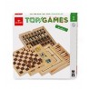 TOP GAMES 30 giochi riuniti DAL NEGRO scacchi dama tria ludo backgammon 5 CLASSICI età 8+