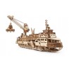NAVE PER LA RICERCA SCIENTIFICA research vessel UGEARS in legno PUZZLE 3D funzionante 575 PEZZI età 14+ Ugears - 6
