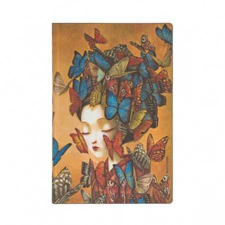 Diario a righe flexi MADAME BUTTERFLY mini cm 10x14 - PAPERBLANKS 208 pagine taccuino flessibile notebook