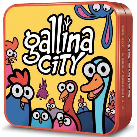 GALLINA CITY gioco da tavolo IN ITALIANO oliphante PARTY GAME scatola IN LATTA età 6+