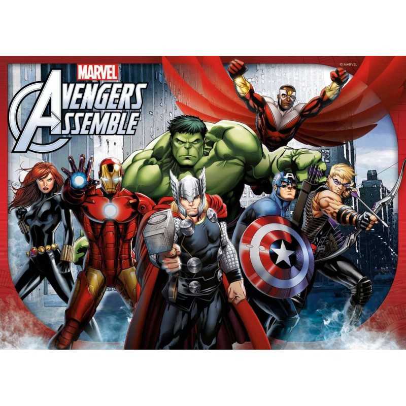 4 PUZZLE DA 100 PEZZI bumper puzzle pack RAVENSBURGER marvel AVENGERS ...