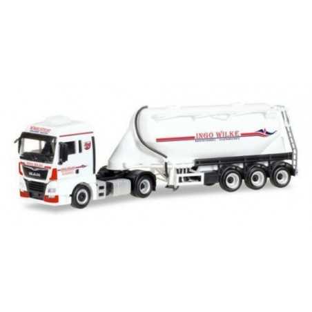 MAN TGX XLX SILO INGO WILKE camion in plastica HERPA 308403 modellino SCALA 1:87 trucks