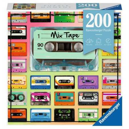 MIX TAPE ravensburger PUZZLE MOMENT originale 200 PEZZI cassette 21 X 33 CM