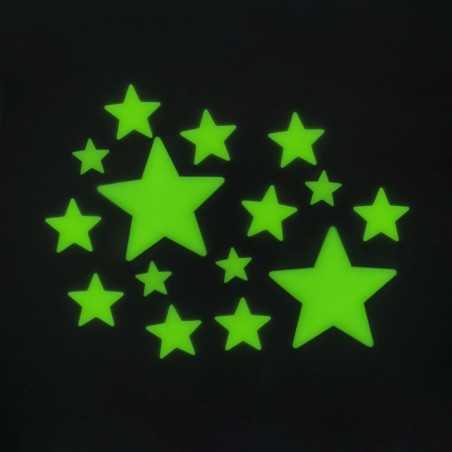SET STELLE GLOW 16 stelline fluorescenti STARS adesive 4M SI ILLUMINANO AL BUIO 