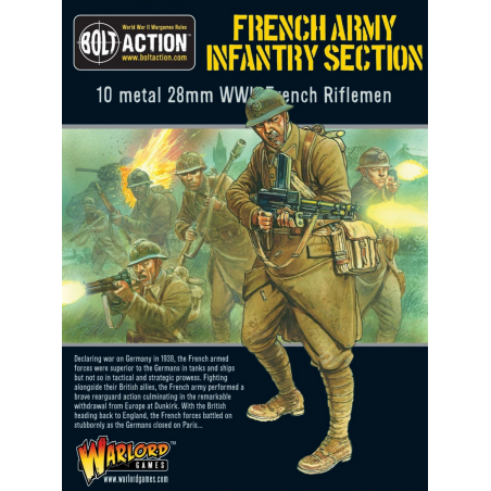 FRENCH ARMY INFANTRY SECTION fanteria francese BOLT ACTION 10 miniature in metallo WARLORD GAMES scala 1/56 Warlord Games - 1