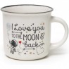TAZZA mug CUP PUCCINO volume 350 ml LEGAMI porcellana I LOVE YOU TO THE MOON & BACK Legami - 1