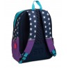 ZAINO ADVANCED seven PINKING BLUE backpack PAILLETTES E STELLE scuola CON USB PLUG LATERALE SEVEN - 7