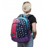 ZAINO ADVANCED seven PINKING BLUE backpack PAILLETTES E STELLE scuola CON USB PLUG LATERALE SEVEN - 8