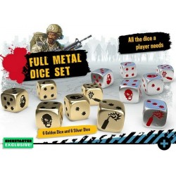 FULL METAL DICE SET kit di 12 dadi IN METALLO pieno 6 ARGENTATI kickstarter 6 DORATI COOLMINIORNOT - 1