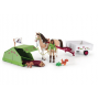 LE AVVENTURE DI SARAH IN CAMPEGGIO con cavallo e accessori HORSE CLUB miniature in resina SCHLEICH 42533 età 5+ Schleich - 3