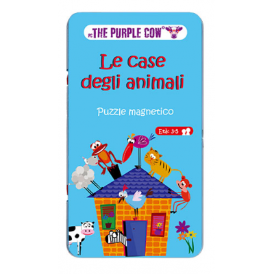 LE CASE DEGLI ANIMALI puzzle magnetico IN ITALIANO the purple cow PORTATILE gioco da viaggio 3+ The Purple Cow - 1