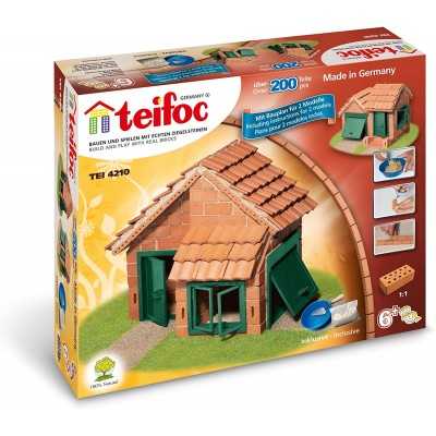 CASETTA CON TETTO IN TEGOLE kit modellismo per bambini TEIFOC 200 pezzi TEIFOC - 1