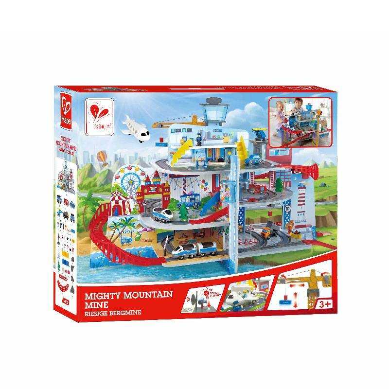 Hape - Set Mega Metropoli 80 Pezzi, Trenino Con Gru E Personaggi, Per Bambini 3+ Anni