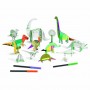 DINOSAURI DI CARTA kit artistico COSTRUZIONE da montare e colorare DJECO set creativo DJ08004 età 5+ Djeco - 3