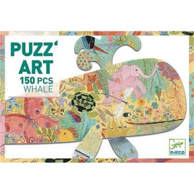 PUZZLE art PUZZ'ART gioco WHALE da 150 pezzi BALENA sagomato DJ07658 cartone DJECO età 6+ Djeco - 1