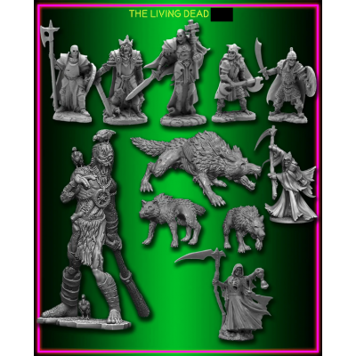 THE LIVING DEAD extra REAPER BONES V 5 set di 11 miniature in plastica KICKSTARTER in inglese Reaper Miniatures - 1
