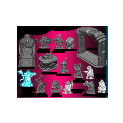 THE DWARF KINGS CRYPT expansion REAPER BONES V 5 set di 15 miniature in plastica KICKSTARTER in inglese Reaper Miniatures - 1