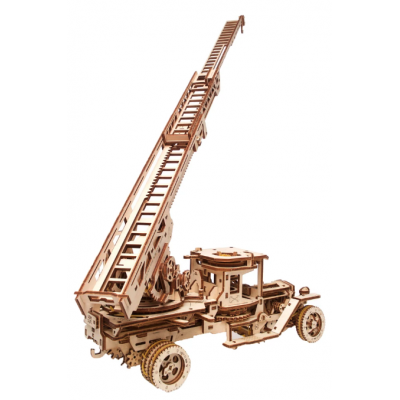 CAMION DEI POMPIERI modellino in legno UGEARS kit da 537 pezzi FIRE LADDER età 14+ Ugears - 1