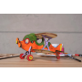BIPLANO biplane UGEARS KIDS modellino in legno BUILD AND PAINT kit da 23 pezzi UGEARS età 5+ Ugears - 6