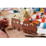 LOCOMOTIVA locomotive UGEARS KIDS modellino in legno BUILD AND PAINT kit da 15 pezzi TRENO età 5+ Ugears - 4