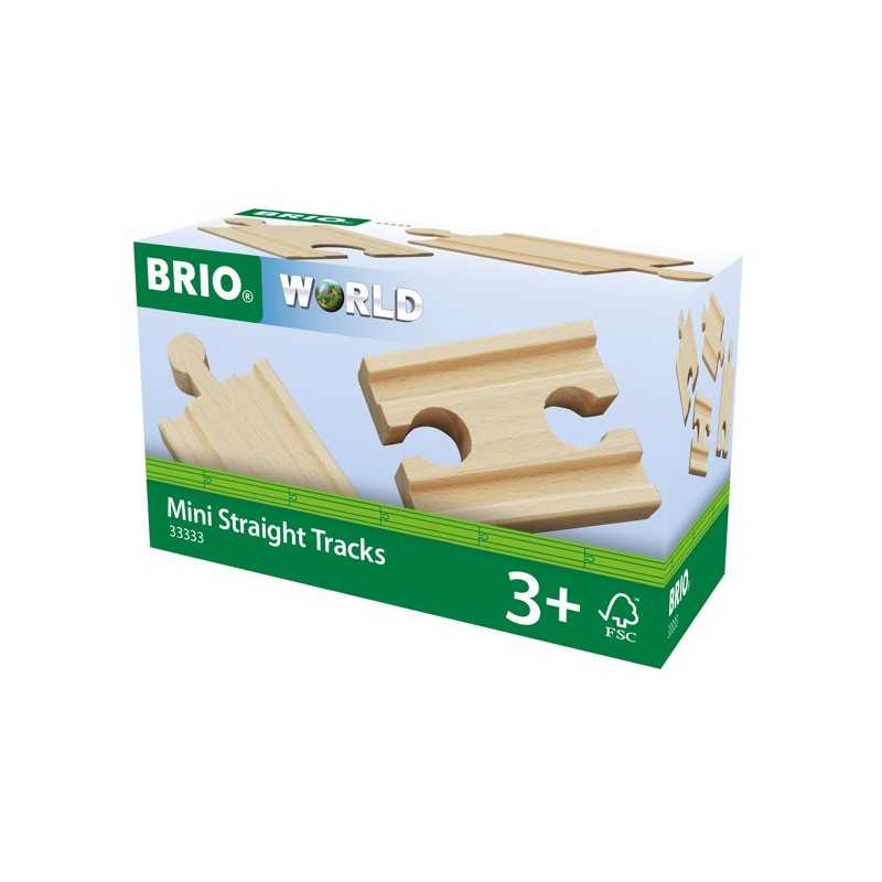 BINARI DRITTI MINI straight tracks BRIO world TRENINO in legno 33333 età 3+