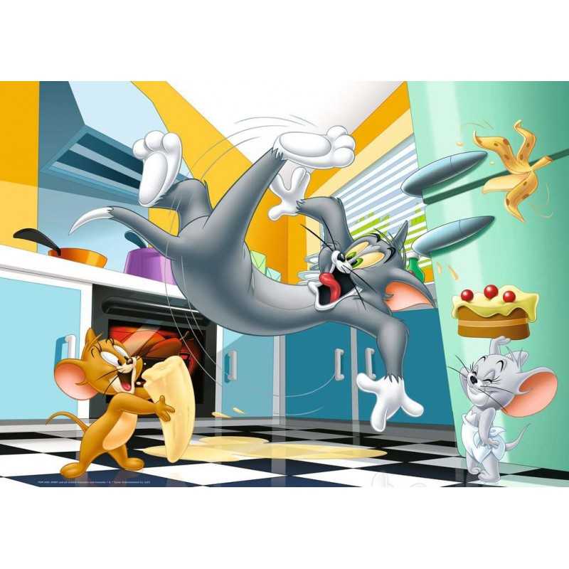 GIANT floor PUZZLE ravensburger TOM AND JERRY tom e jerry 24 PEZZI ...
