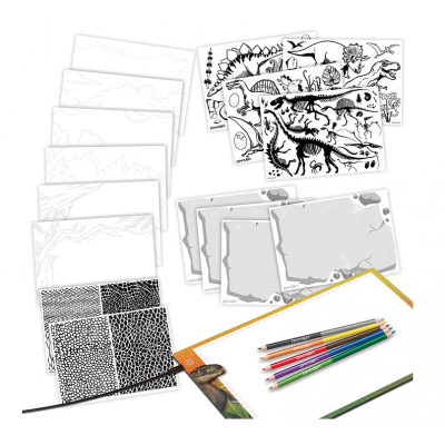 TAVOLETTA LUMINOSA da disegno DINOSART usb RICALCO kit artistico LED età 7+
