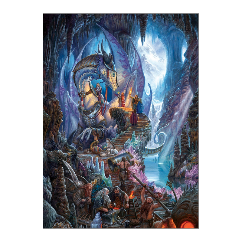 Cobble Hill - Puzzle da 1000 pezzi, motivo: gita in famiglia, poster incluso