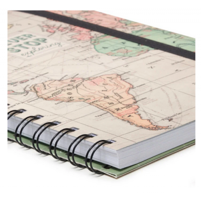 Taccuino carta geografica con spirale a righe Legami Mini Spiral Notebook  Map - Legami - Cartoleria e scuola